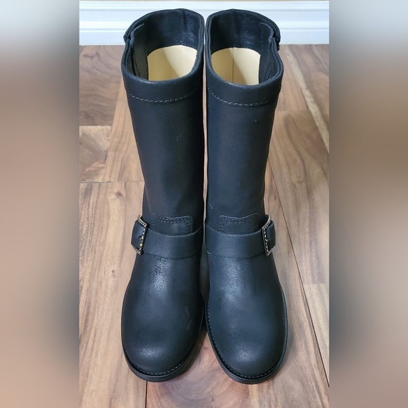 Jimmy Choo Brushed Suede Combat Boots with Crystals, Size 36½ - Picture 4 of 11